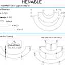 Acrylic Display Risers, 3 Tier Clear Cupcake Perfume Stand Organizer, Half Moon Dessert Stand for Display, Food, Amiibo Funko POP Figure (2half