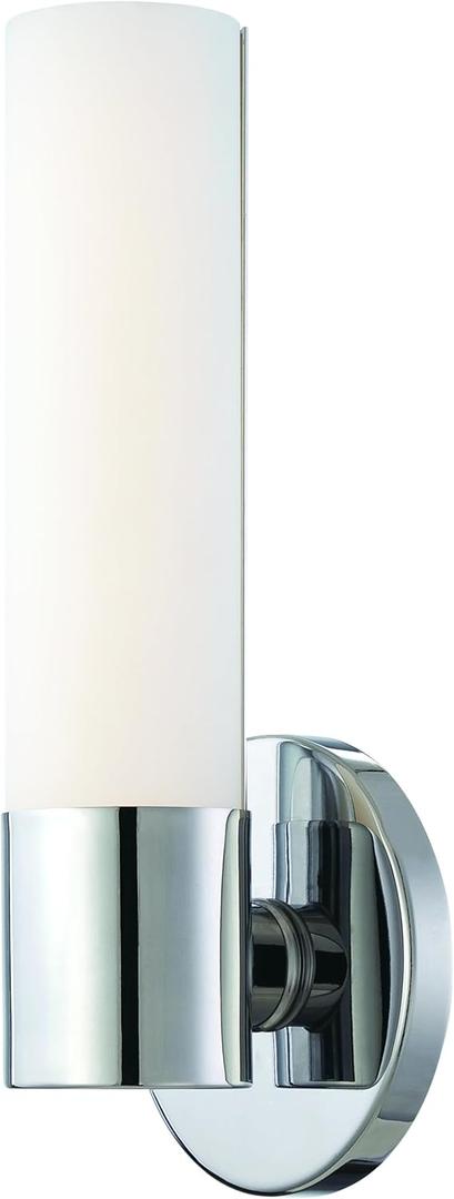 GEORGE KOVACS P5041-077-L Saber LED Wall Sconce, 1-Light, 12 Total Watts, 12-in H x 4.75-in W, Chrome