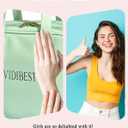 Travel Makeup Bag for Women, Large Capacity Cosmetic Bags for Girls, Compact Pouch Make up Organizer, Waterproof Toiletry Bag with Divider and Handle (Green2)