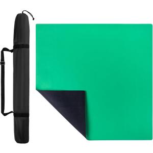 32.6"x32.6" Rubber Anti-Slip Playmat Mahjong Mat for Mahjong, Board Games, Dominoes, Tile Games Tabletop Cover Poker Mat Roll-up Game Mat with Carrying Bag (Green)