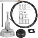 Boat Steering System Kit 3/4'' Shaft with Stainless Steel 84 gear Applicable to all outboard motor mechanical steering systems M66 9FT cable