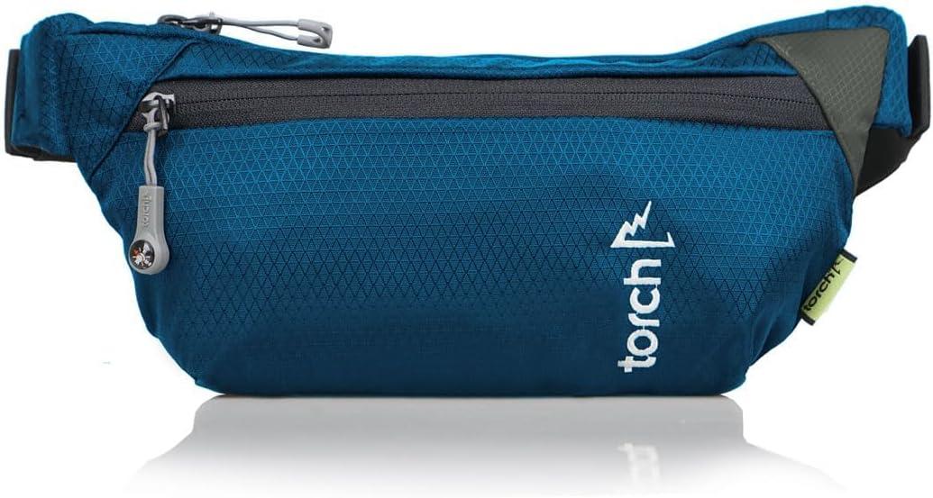 TORCH Small Fanny Pack - Mens Waist Pack, Small Fanny Pack for Women with Compass Survival Carrying All phones for Workout, Concert, Sports, Festival - Tajimi (Blue)