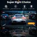 4 Channel 360 Dash Cam Front Rear Inside & Left Right,4K+1080P*3 FHD Car Camera,5GHz WiFi & App Control,8 IR Lamps Night Vision,24H Parking Mode,G-Sensor,Loop Recording,Includes 64GB SD CardBlack