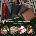 GNDR Wallet For Men RFID Blocking Black Wallets Bifold Faux Leather Card Holder Front Pocket Mens Accessories With Gift Box