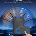 120W Low Voltage Landscape Transformer, Weatherproof Outdoor Low Voltage Transformer, 120V AC to 12V DC, Landscape Lighting Transformer with Timer and Photocell Sensor, ETL Listed A03LT06