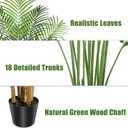 Artificial Palm Tree 7ft Tall Fake Palm Tree Indoor Decor with 18 Leaves and Real Bark Design Faux Tropical Areca Palm Silk Floor Plant in Pot for Home Office Living Room Bedroom Decor 2pcs