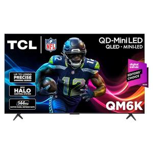 TCL 75 Inch Class QM6K Series | Mini LED QLED 4K HDR | 75QM6K, 2025 Model | 120HZ-144HZ High Brightness Smart Google TV Dolby Atmos Onkyo Audio | Voice Remote Alexa Gaming Streaming Television