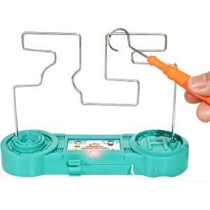 Electric Maze Game for Kids, Brain-Boosting & Fun Challenge Toy, Bright Color Collision Maze with Electric Shock, Engaging Family Game, Safe and Exciting for Children(Green Wave)