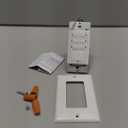 GE Push-Button Countdown Timer Switch, 5-15-30 Minute/1-2-4 Hour, ON/Off, No Neutral Wire Needed, Ideal for Lights, Exhaust Fans, Heaters, Wall Plate Included, Light Switch Timer, Fan Switch, 15318 White