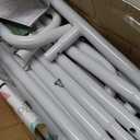 Wedding Sign Holder, Adjustable Welcome to Our Wedding Sign Stand W/Design Bundle & Leather Sign Hanging Straps, Heavy Duty Easel Stand for Sign, Wedding Seating Chart Stand, Easel for Display (White)