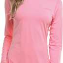 Womens Cozy Honey Long Sleeve Rashguard 50+ Uv Protection Skin Guard (Pink, XL)