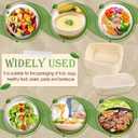 Remerry 100 Sets 23 oz Disposable Bowls with Lids Paper Meal Prep Containers Disposable Paper Food Containers Throw Away Lunch Salad Bowls for Restaurant Party Serving