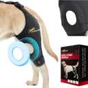 Dog Knee Brace for Torn ACL Hind Leg, Support for Patella Dislocation or Osteoarthritis, Cruciate Ligament Injuries, Cut-Out Non-Slip Wrap Promotes Patellar Stability(Left Leg, L)