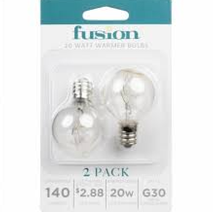 Fusion™ 20-Watt G30 Warmer Light Bulb, 2 pack 