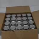 20 Pack Glass Mason Jars, 12 oz Clear Glass Jars with Regular Mouth and Silver Metal lids, Canning Jars for Food Storage, Vegetables and Dry Food, Includes 30 Black Labels
