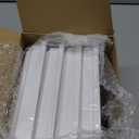 Thyle 4 Pcs True 5 x 5 Inch Vinyl Post Skirt All in one Post Base Cover Column Wraps for Porch Deck Base Vinyl Sleeve White Trim for Wood Hand and Stair Rails Decks, Fences, Mailboxes