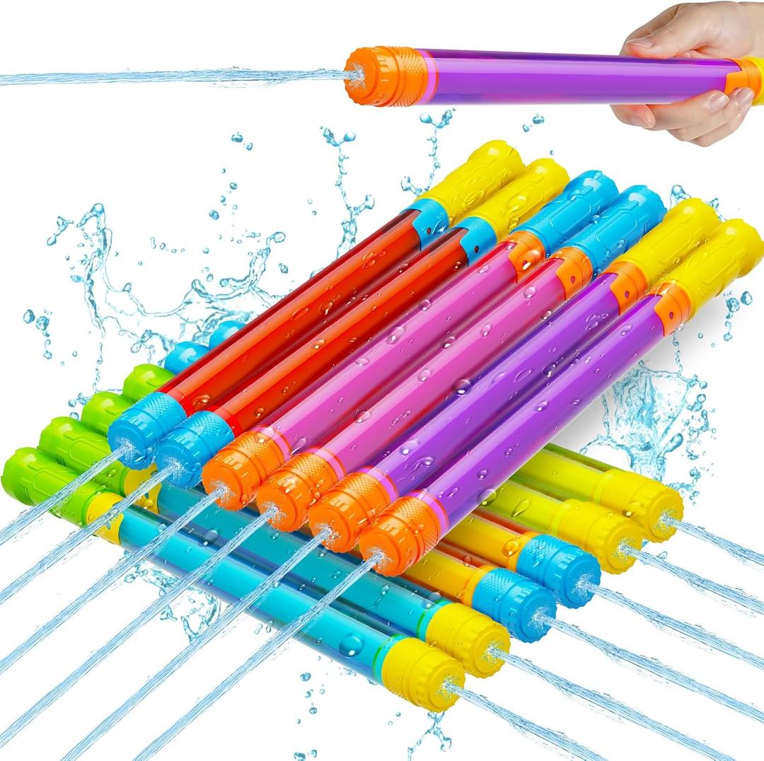 Water Gun Squirt Toys for Kids Adults: 12 PCS Outdoor Blaster Water Guns for Kids Age 3-4-5-8-12 Bulk - Fun Water Squirter Toy for Swimming Pool Beach Summer Outside Party Games