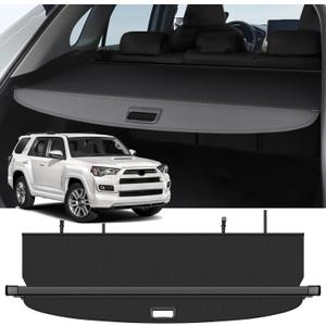 Cargo Cover Compatible with Toyota 4Runner 2010-2024 Accessories Carbon Fiber Texture Retractable Trunk Cover Security Shield Luggage Privacy (Carbon Fiber Texture) (2010-2024 Toyota 4Runner (Carbon Fiber Texture))