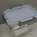 2 Pack Large Glass Food Storage Containers with Lids 85oz/10.5cup Big Airtight Storage Containers for Rotisserie Chicken Meal Prep Leftovers, BPA Free & Leak Proof, Microwave, Oven Safe (Gray)