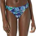 Amazon Essentials Women's Classic Full Coverage Low Rise Bikini Swimsuit Bottom, Deep Blue Paisley, XX-Large