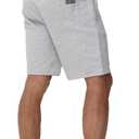 Yundobop Mens Casual Shorts Cotton Drawstring Summer Athletic Shorts with Zipper Pockets (Gray)