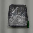 CUBETASTIC Clear Toiletry Bag, Transparent Travel Makeup Bag Small Hanging Travel Bag Portable Cute Cosmetic Organizer Waterproof Make Up Case (23cm9.05-Inch, Half Clear Rhombus Black)