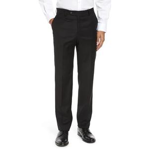 Mens Classic Fit Flat Front Hidden Expandable Waist Dress Pants No Iron Suit Pants, Size 46, 30L