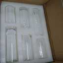 Trxvxo 48 PCS White Pillar Candles (2''X3,4,6) and Glass Cylinder Vases(2.6''X5,6,8),Hurricane Candles,Perfectly Sized for use as a Centerpiece Candle Decoration on Wedding Tables!