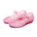 TANDEFLY Princess Girls Sandals Jelly Mary Jane Flats Shoes Dress Up Dance Party Cosplay Shoes for Kids Toddler Pink