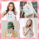 Kaloolon Chenille Patches for Clothing Letter Self Adhesive 87 Pcs Cute Colorful Love Heart Bow Patches for Jeans Embroidered Applique (Novel Style)