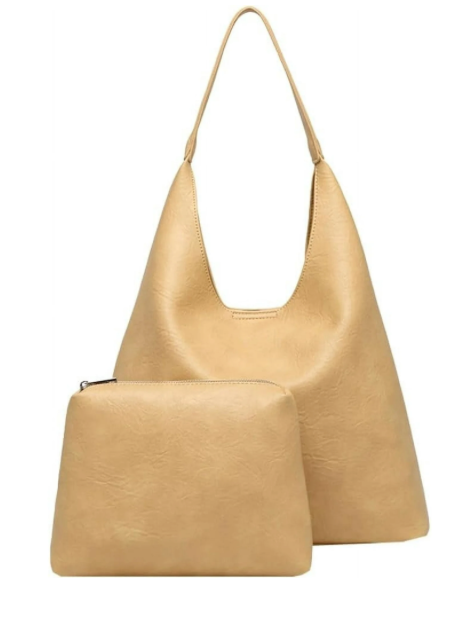 Slouchy Hobo Bags for Women Retro PU Leather Tote Crossbody Bag Soft Large Capacity 2pcs Shoulder Purses Handbags 2025