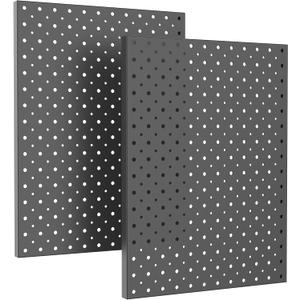 Ultrawall Metal Pegboard Panels, Pegboard Wall Organizer, Black Peg Boards for Wall, Garage Tool Storage Organization, 12"X16", 2pcs
