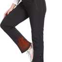 Womens Snow Ski Pants Waterproof Fleece Lined Insulated Softshell Warm Pants for Winter Hiking Outdoor (Small, Black)