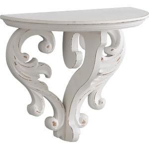 SOFE Farmhouse 10 Inches Wide Floating Shelves for Wall - Vintage Shelf Wooden - Distressed White Wall Shelf Small - Decorative Book Shelves Walls for Room