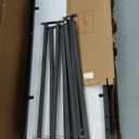 OIOG Console Table with Drawers, Modern Sofa Table with Wood Grain Tabletop, Entryway Table with Storage for Livingroom, Makeup Vanity Desk for Bedroom, Small Computer Desk with 2 Drawers, Brown, Black