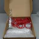 Shappy 31 Pcs Ring Toss Game Set Include 25 Rings and 6 Glass Bottles Fun Target Carnival Games for Outside Activity Carnival Party Favor (Red)