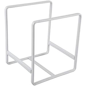 BBAUER 2PC Black Plate Holders Organizer Metal Dish Organizer Stand Plate Rack Vertical Plates Organizer Dying Rack for Kitchen Cabinets Counter Cupboard (Color : White)