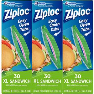 Ziploc Sandwich XL Bags (90Count)