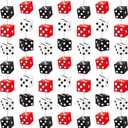 Xinnun Casino Dice Party Decorations Red Black White Dice Hanging Banners Garland Night Las Vegas Theme Cutouts Ribbon Streamers for Vegas Casino Prom Birthday Homies Party Games Decor Supplies