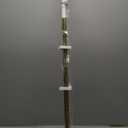 BRIOFOX Industrial Shower Curtain Rod - 2-in-1 Design Tension Curtain Rod - Never Rust Non-Slip 43 to 72 Inch Metal Steel, Gold Window Curtain Rod