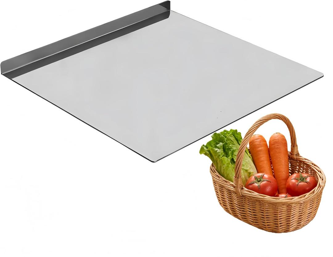 Large Stainless Steel Cutting Board,Suitable for Cutting Meat,Dicing,Vegetables,Fruits,Bread and Baking.ItIsConvenienttoClean,EasytoStoreandCan Be Washed in a Dishwasher (15.7 * 19.6in/40 * 50cm)