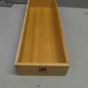 Bamboo Drawer Organizer, Utensil Organizer for Kitchen, Bamboo Storage Box Wood Silverware Tray for Drawer
