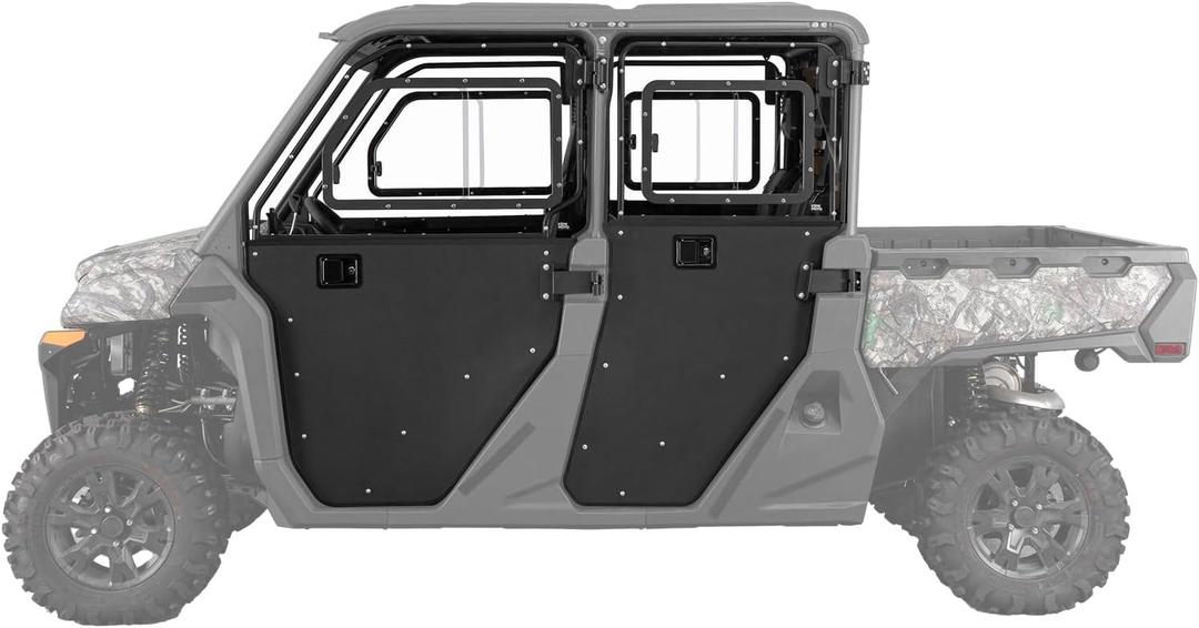 KEMIMOTO 2-In-1 Vented Full Doors Compatible with CFMOTO Uforce 1000XL, 4PCS PP Door Panels with Sliding Window, 1000 XL Accessories