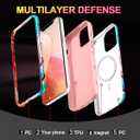 Casetego for iPhone 13 Pro Max Case,Compatible with MagSafe,[Military Grade Drop Test] Full Body Protection Slim Shockproof Rugged Marble Women Girls Case for iPhone 13 Pro Max 6.7 inch,Rose Gold