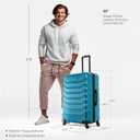 InUSA ENDURANCE Luggage with Spinner Wheels | Durable Lightweight Hardside Suitcase, Spacious Travel Bag with Handle and Trolley | 28-Inch Large Checked Luggage | Teal