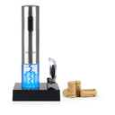 Secura Electric Wine Opener, Automatic Electric Wine Bottle Corkscrew Opener with Foil Cutter, Rechargeable (Stainless Steel)