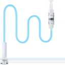 Adjustable Feeding Tube Holder with Telescopic Pole & Bendable Arm Stable IV Rack with Clamp Mount for Enteral Gravity Syringe, Pump Feeding & Travel Use