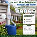 2 Pack Rain Barrel Diverter Kit for 2x3 & 3x4 Inch Downspouts(White)