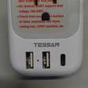 TESSAN European Travel Plug Adapter USB C 3 Pack, US to Europe Plug Adaptor with 4 AC Outlets 3 USB Charging Ports, Type C Power Adapter for USA to EU Euro Spain France Iceland Italy Germany Greece Only 1