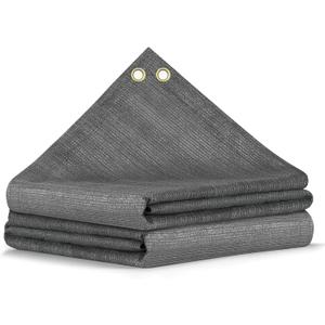 90% Sun Shade Cloth, 6x6 FT Pergola Shade Patio Cover, UV-Resistant, Breathable Sunshade Screen Fabric for Outdoor, Camping, RV, Garden, Deck, Porch, Backyard, Pool (Gray)